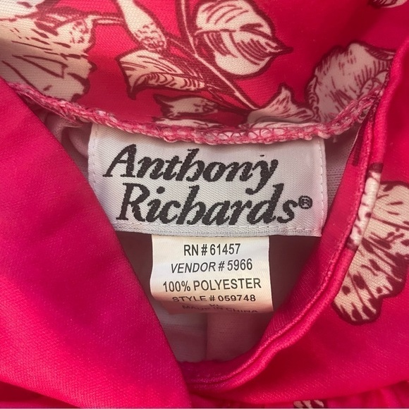 Anthony Richards pink butterfly mumu dress XL - Picture 3 of 5